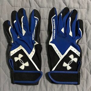 Under Armour Blue and Black Gloves